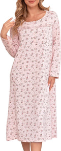 Women's Cotton Nightgown Sleep Shirt - Soft 100% Cotton S-3XL