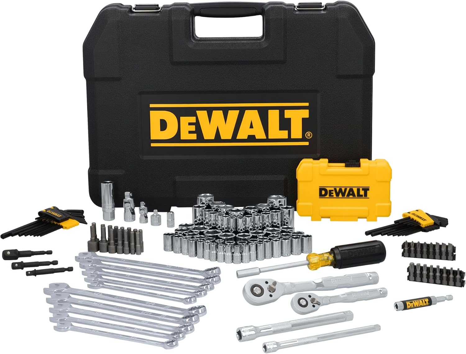 DEWALT 142 Piece Mechanics Tool Set for Professionals and DIYers