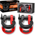 3/4 D Ring Shackles 45,000lb Break Strength Red - Heavy Duty Recovery
