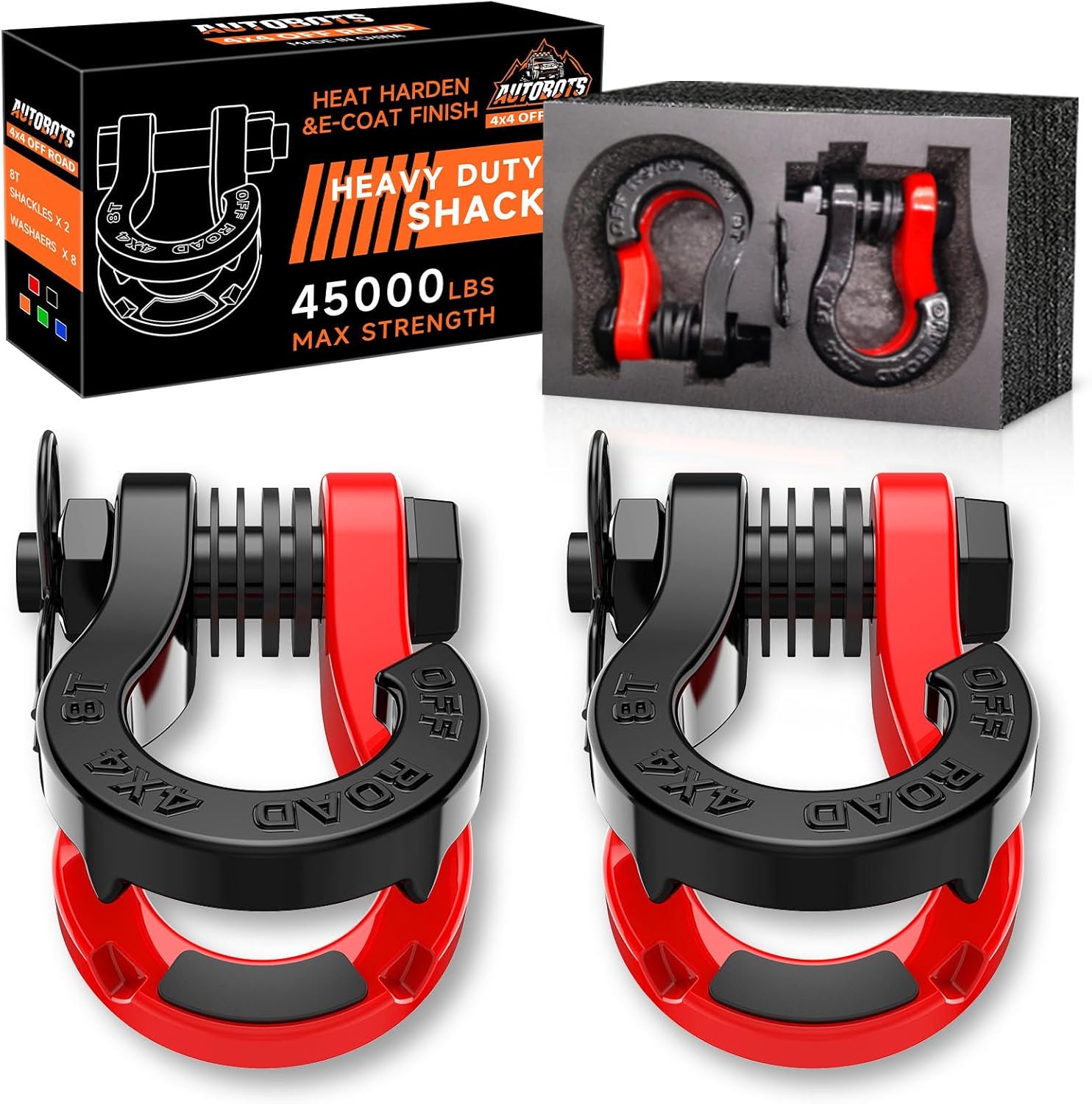 AUTOBOTS Tigertooth D Ring Shackles for Heavy Duty Recovery