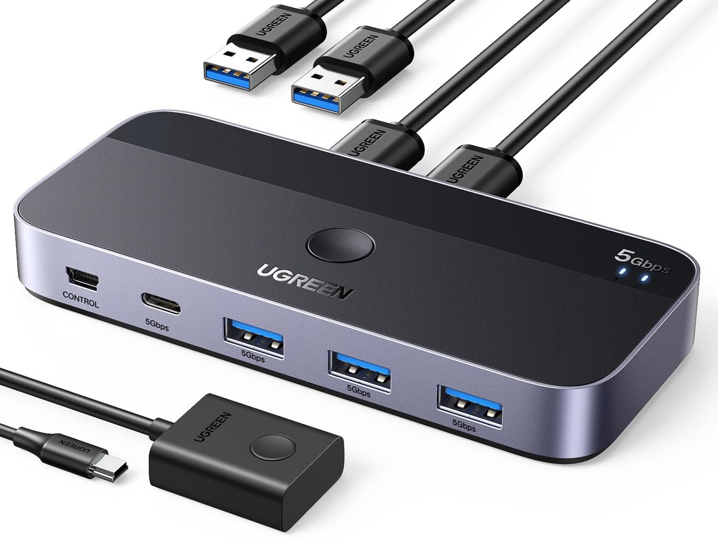 UGREEN USB 3.0 Switch for 2 Computers Sharing Devices Efficiently