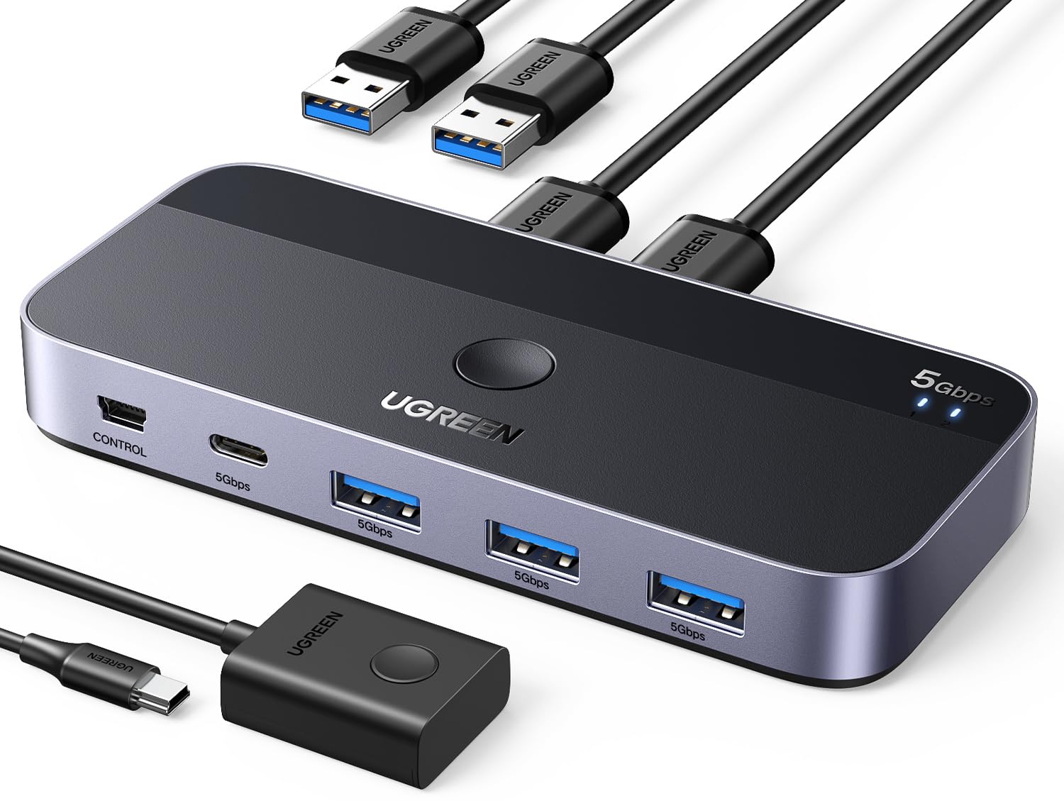 UGREEN USB 3.0 Switch for 2 Computers Sharing Devices Efficiently