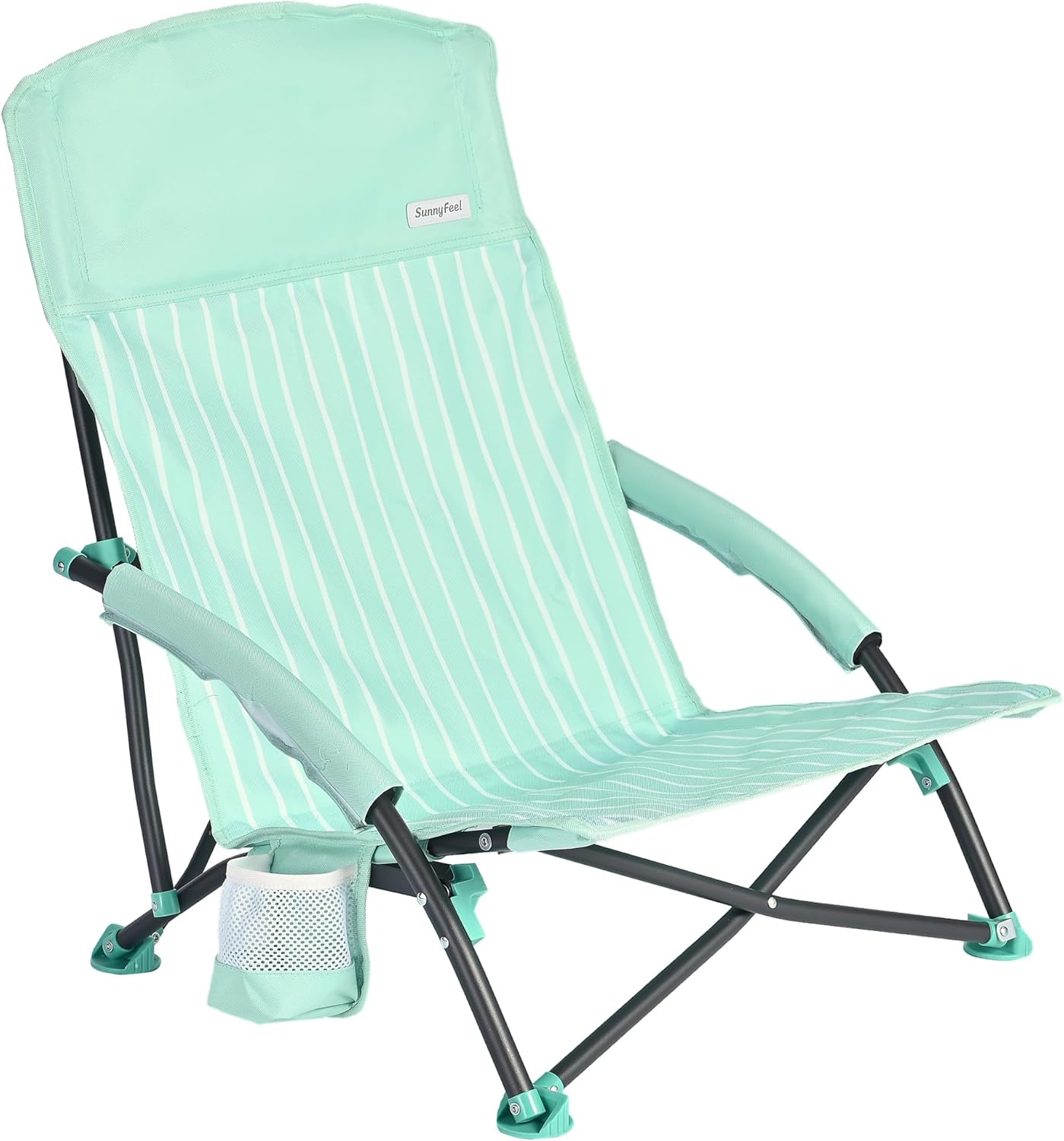 SUNNYFEEL Low Folding Beach Chair for Ultimate Comfort