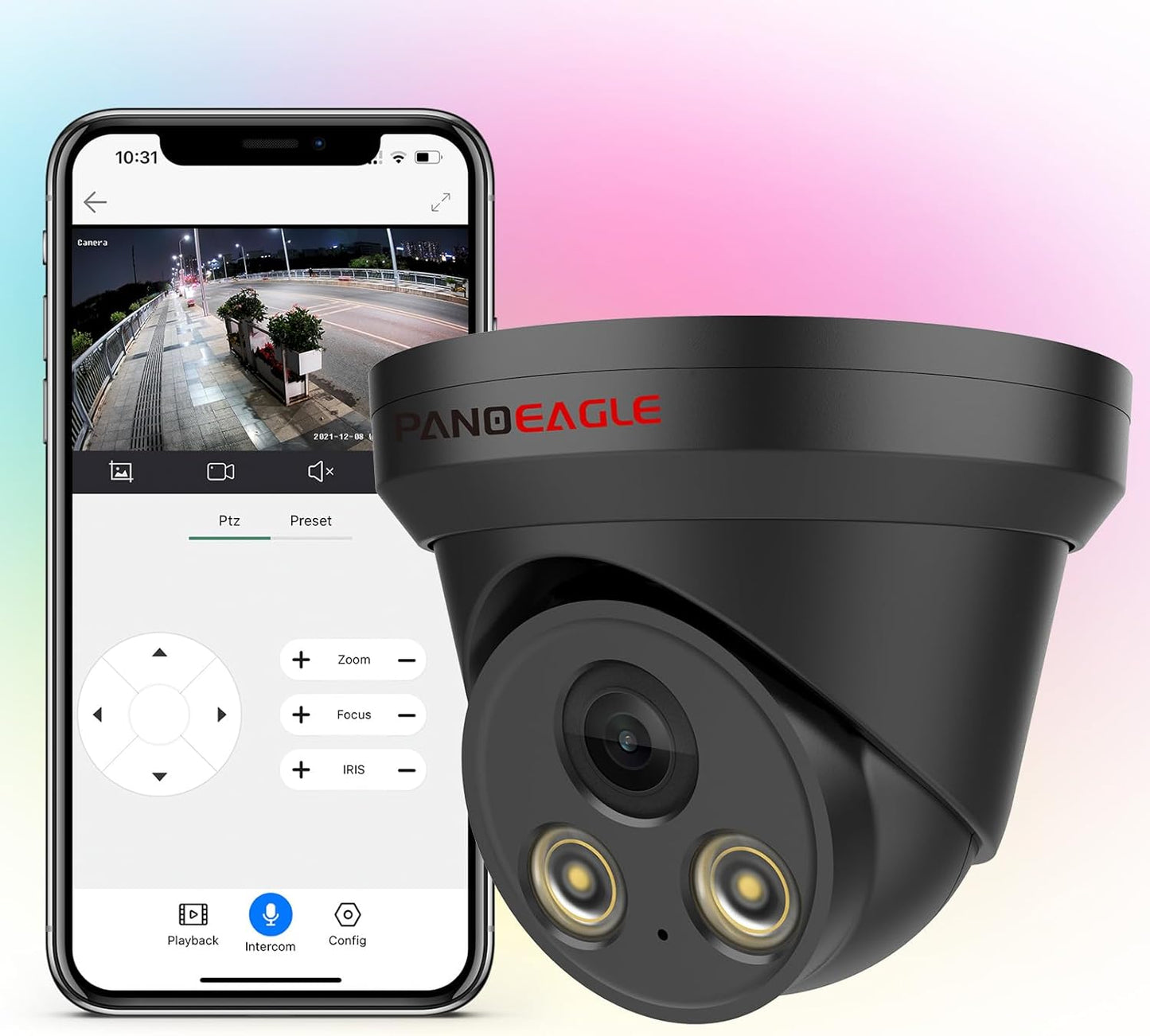 8MP Full Color POE Camera with Night Vision and AI Detection