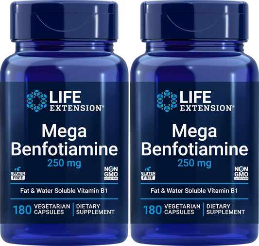 Life Extension Mega Benfotiamine 250 mg Capsules for Optimal Health