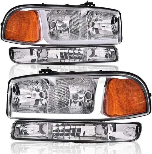 PIT66 LED DRL Headlight Assembly for GMC Sierra & Yukon Models