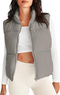 Puffer Vest Women Sleeveless Quilted Zip Up Vest - Warm Fall Coat