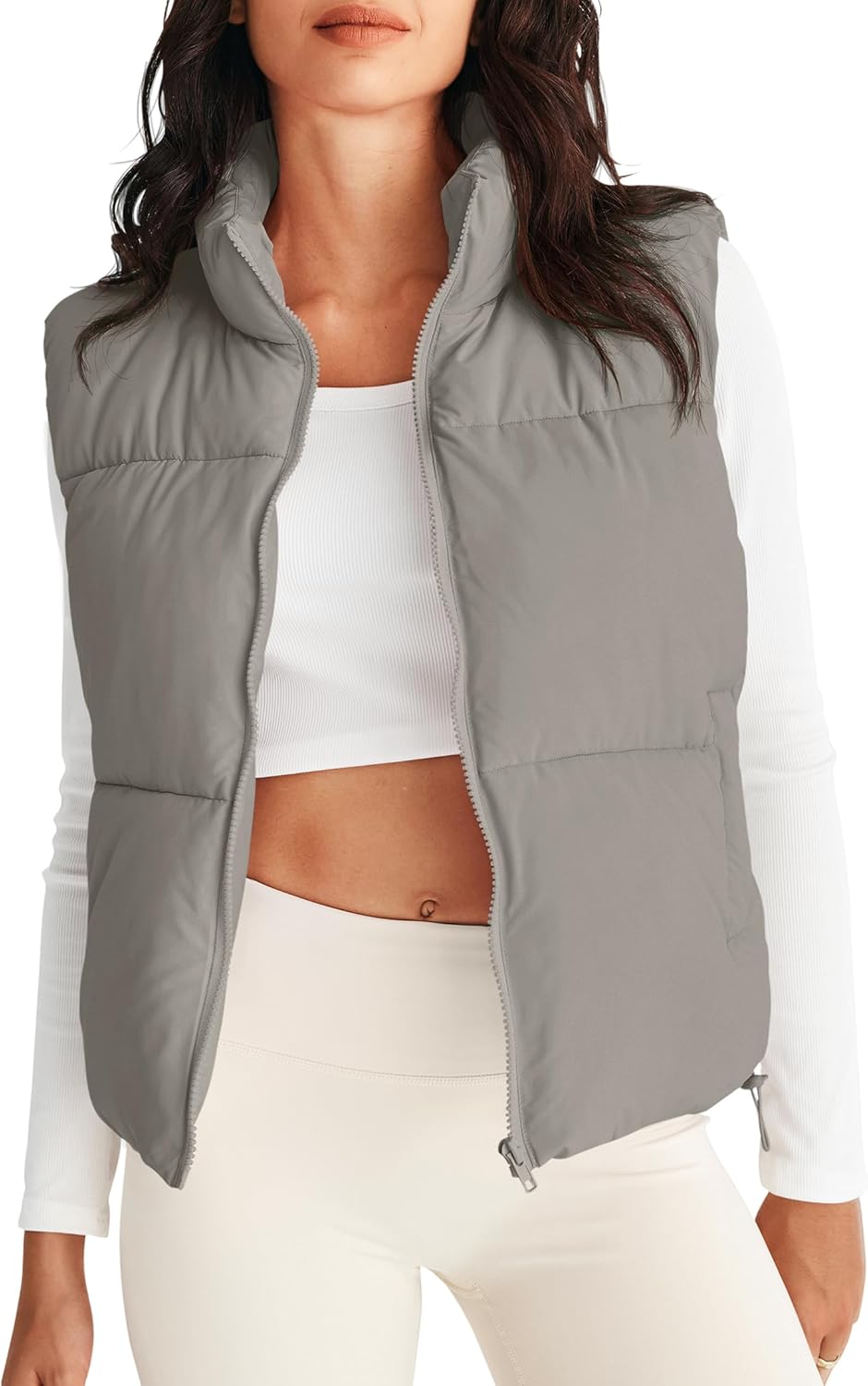 Lightweight Warm Puffer Vest for Women by MEROKEETY - Stylish & Cozy