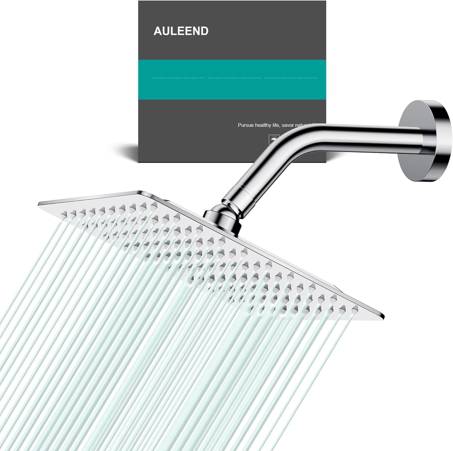 Square Rain Shower Head - High Flow Stainless Steel Design
