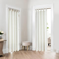 KOUFALL Door Curtain for Doorways, Tab Top Sheer Linen Panels - Light