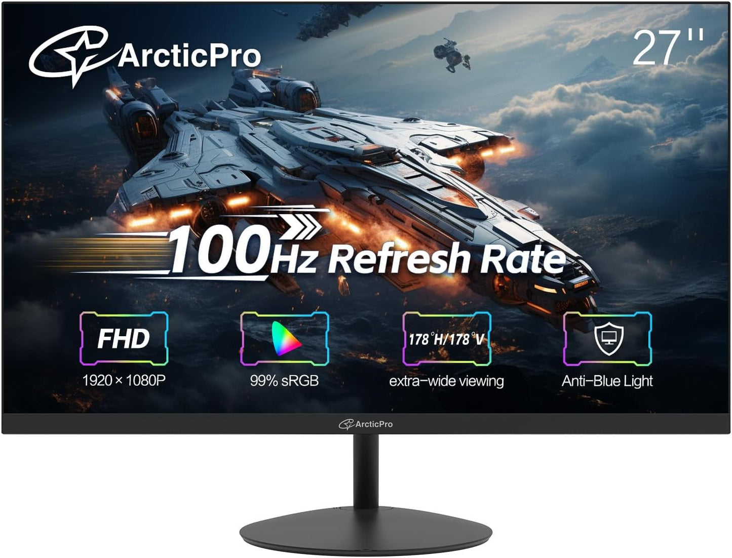 27inch FHD 1080p Computer Monitor for Gaming and Office Use