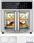 Kitchen Elite Small Air Fryer Combo - 18 Presets, Compact Stainless Steel