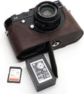 Leather Half Camera Case for Leica M Series Dark Brown - Genuine Top