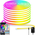 50ft Led Neon Rope Lights - App/Remote Control RGB Outdoor Lighting