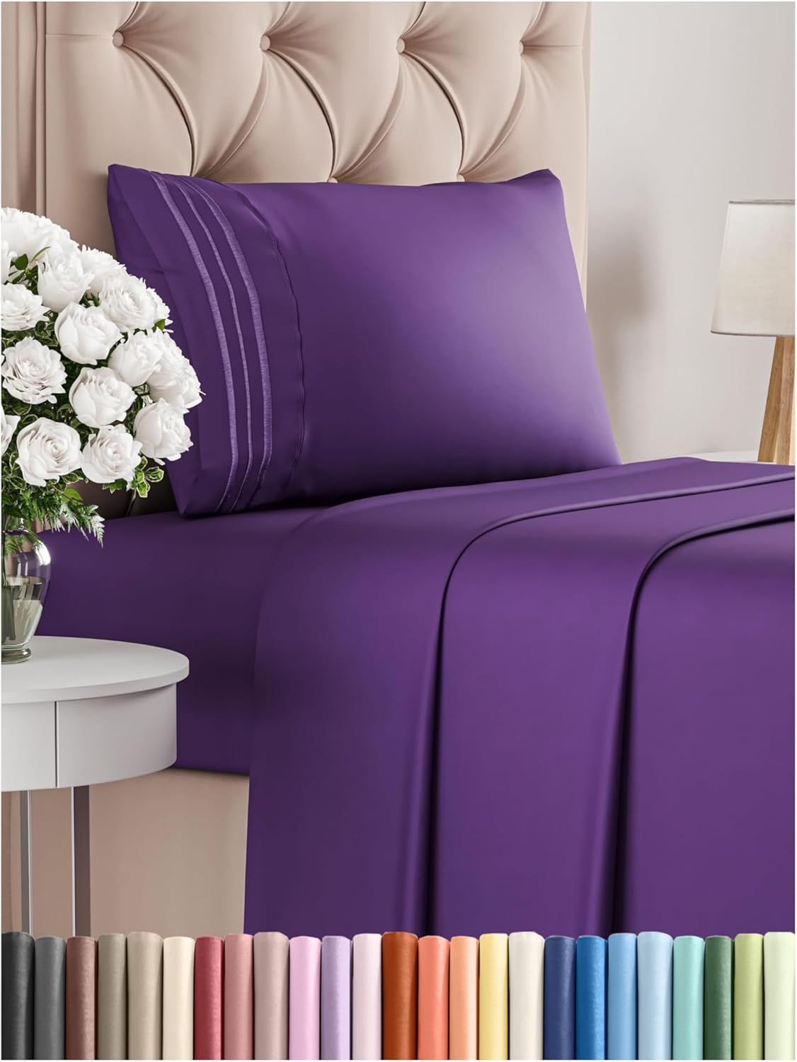 Comfy Cooling Sheet Set - Hotel Luxury - Purple