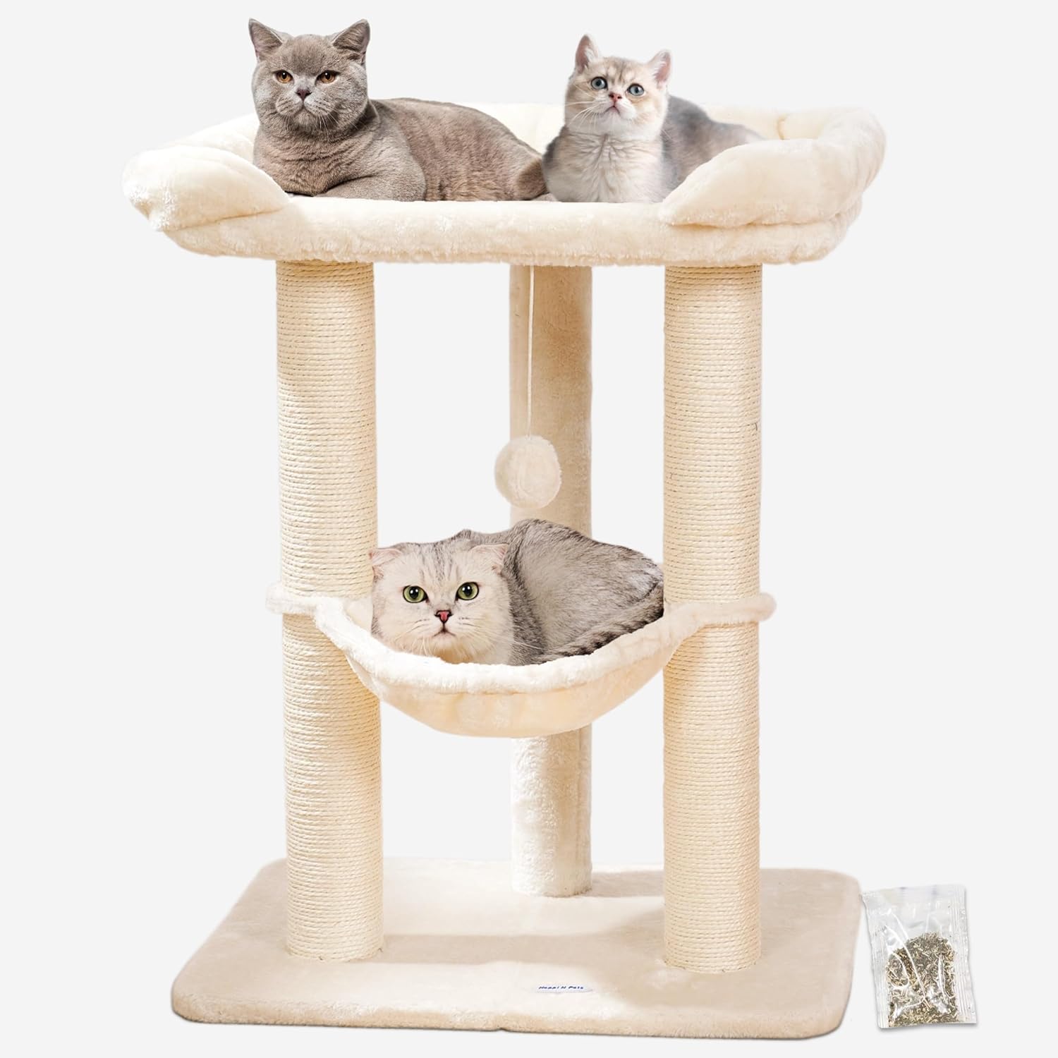 28in Large Cat Tree Tower for Indoor Cats - Perfect for Maine Coons