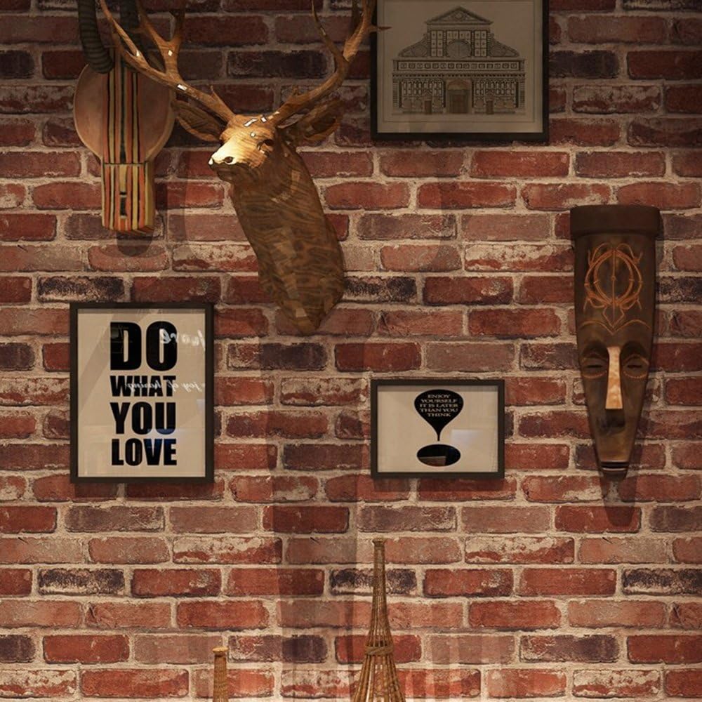 Red Brick Wallpaper Peel and Stick for Rustic Home Decor