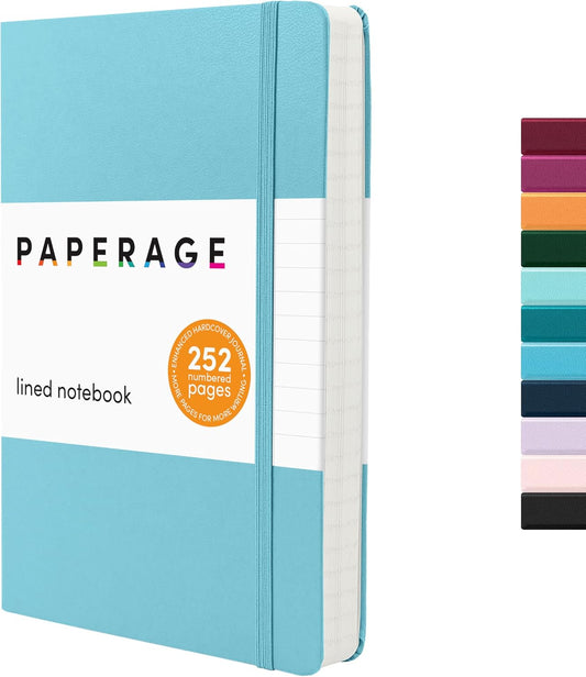 PAPERAGE Sky Blue Journal: 100 GSM Thick Paper, 252 Pages.