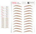 Temporary Eyebrow Tattoos 5 Pack - Natural Hair-Like Strokes (chic