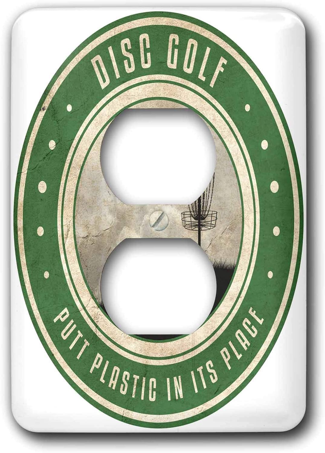 Disc Golf Basket Silhouette Plug Outlet Cover