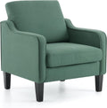 VINGLI Accent Chair Dark Green Mid Century Scoop Arm - Compact Comfort