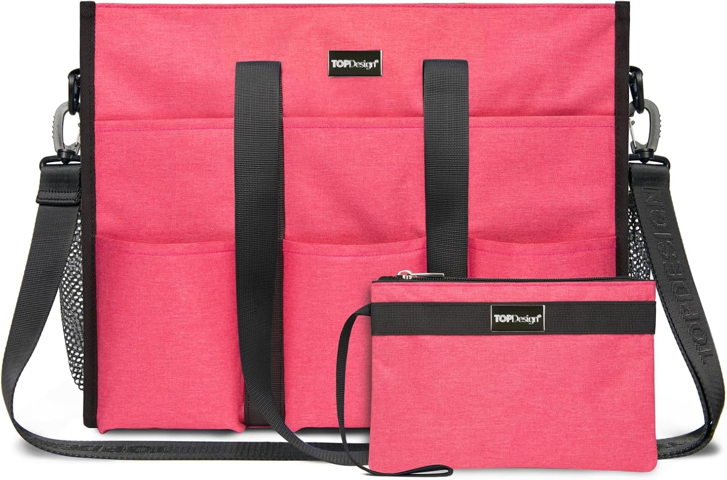 Utility Water Resistant Tote Bag with 22 Pockets for Women