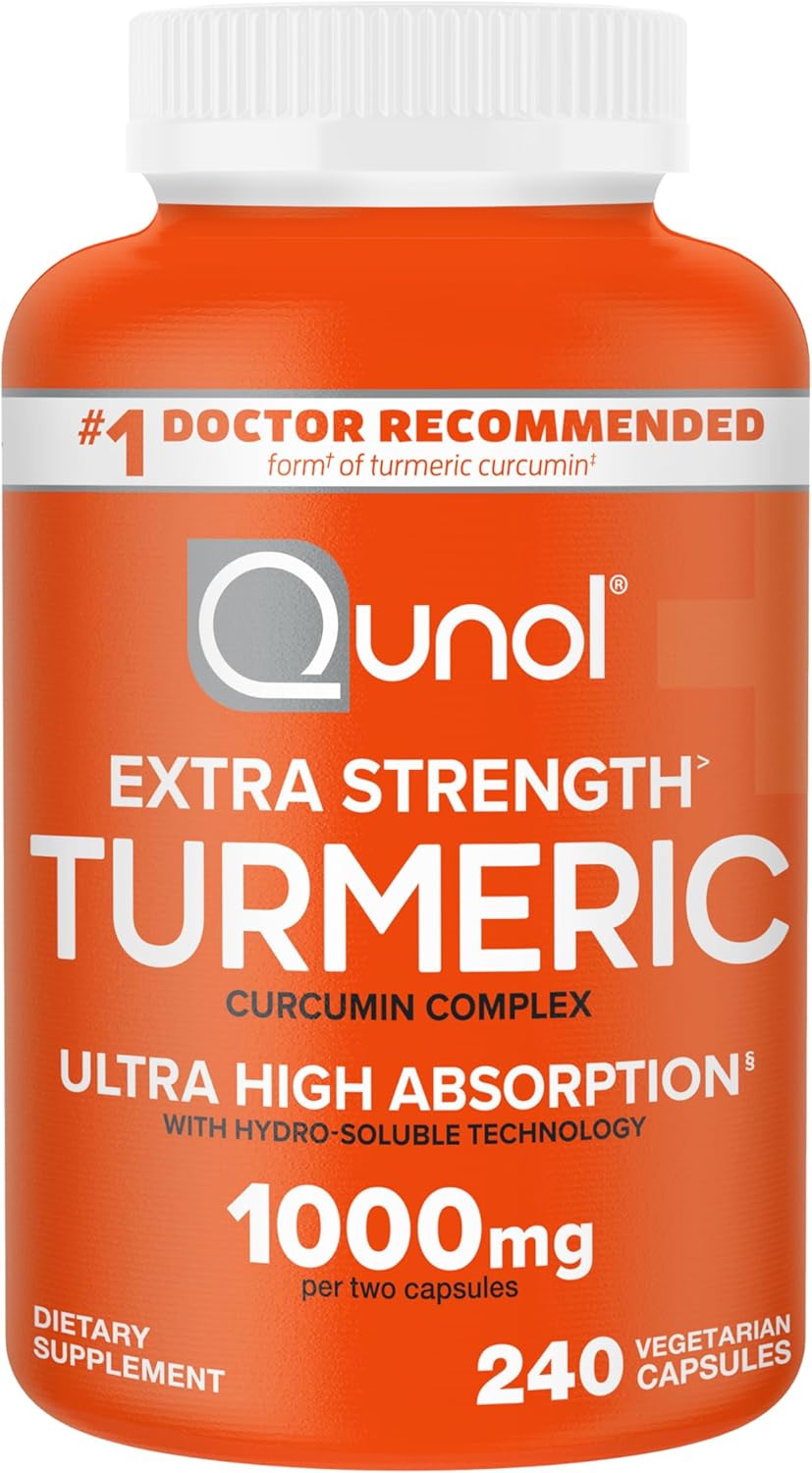 Qunol Turmeric Curcumin Supplement for Joint Support, 240 Count