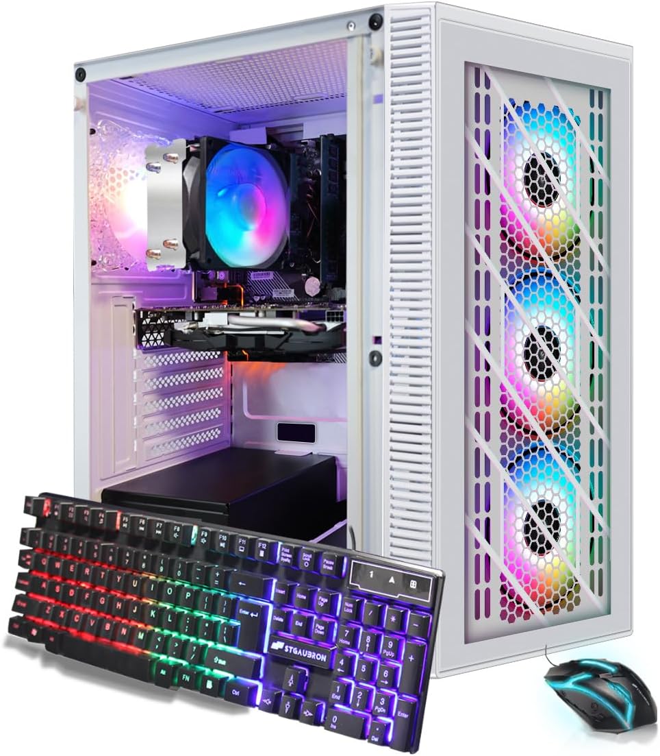 RGB Desktop PC with AMD Ryzen 7 5700G and 16GB DDR4 RAM