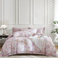 King Size 600 TC Cotton Duvet Cover Set - Floral Breathable Comfort