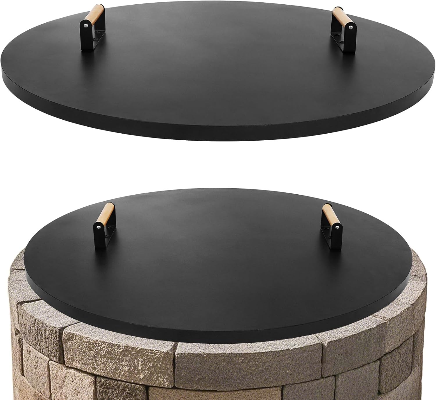 1MORE Fire Pit Lid Round 34in - Durable Metal Cover