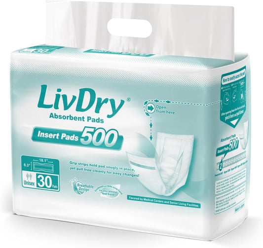 LivDry Incontinence Pads - Extra Absorbency & Odor Control