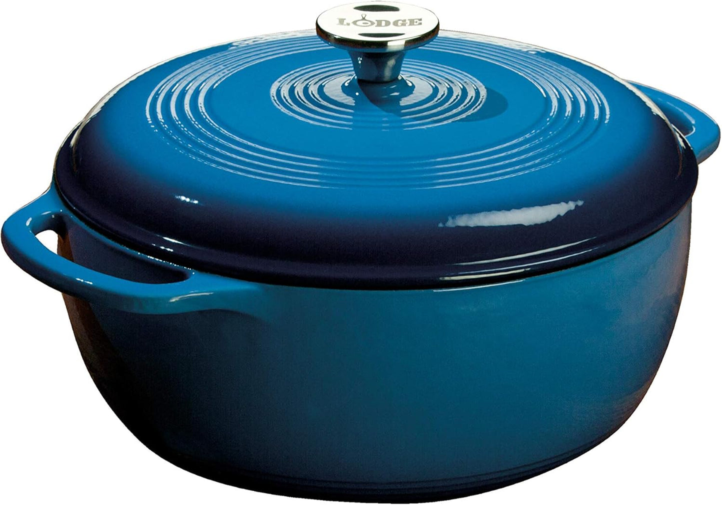 Lodge 6 Quart Enameled Cast Iron Dutch Oven for Cooking