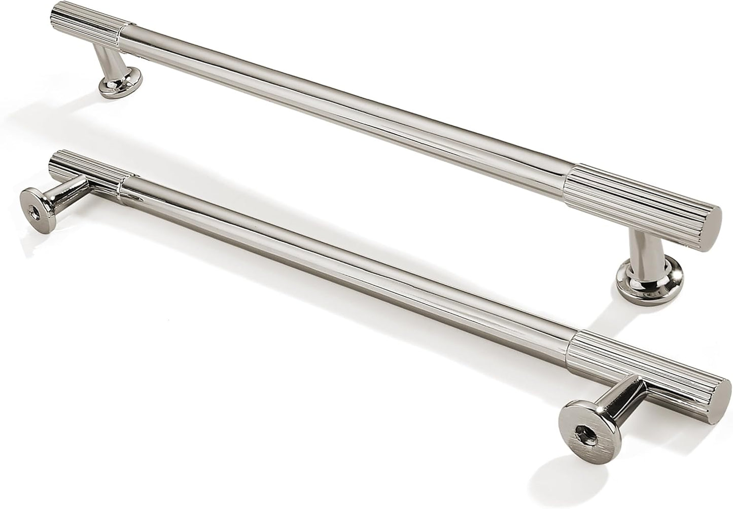 10-Pack 8 Inch Hole Center Polished Nickel Cabinet Pulls for Home