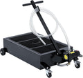 Low Profile Oil Drain Pan 12V 25-Gallon - Large Capacity Drain Cart