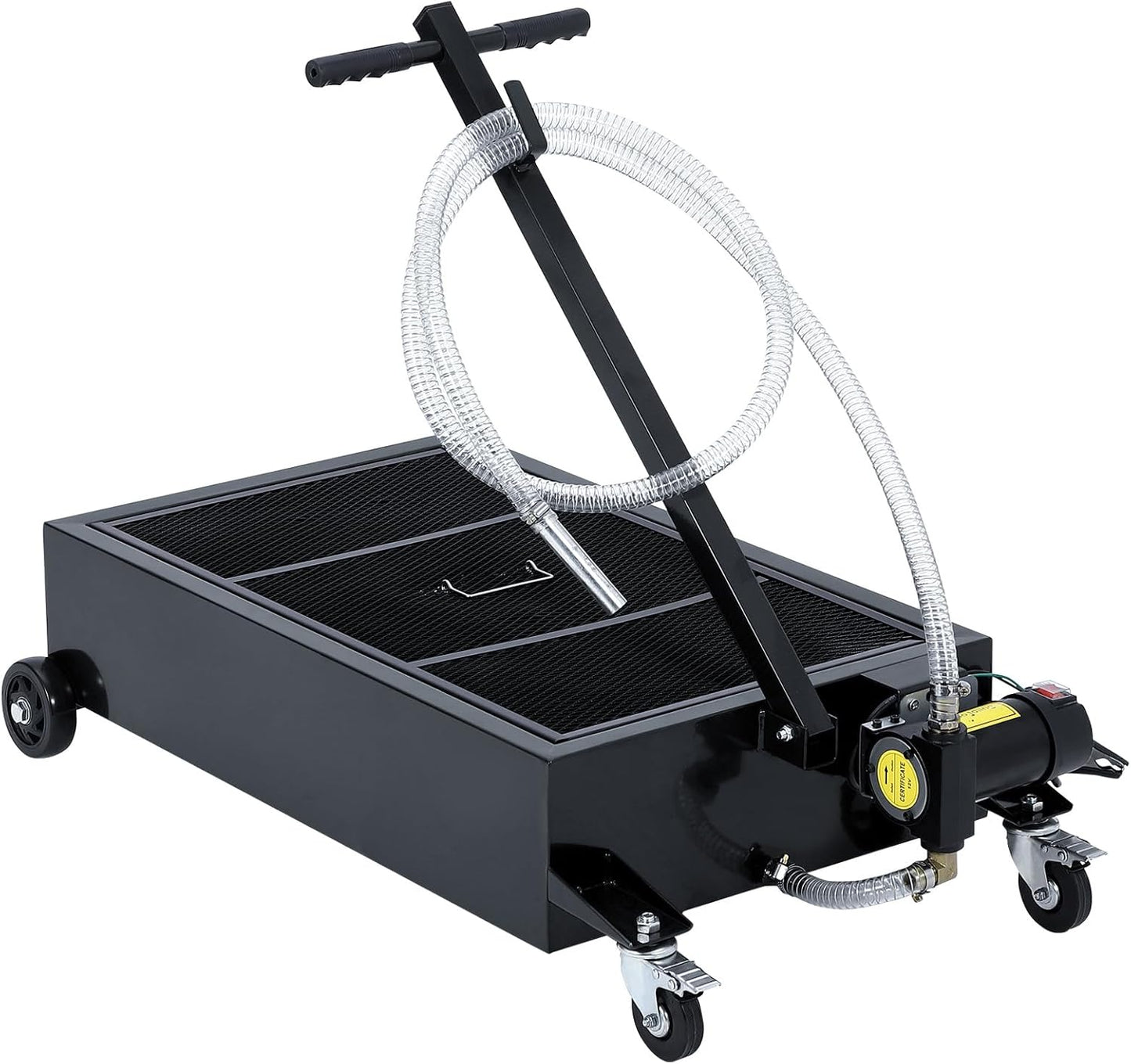 Low Profile Oil Drain Pan with 12V Pump for Easy Fluid Removal