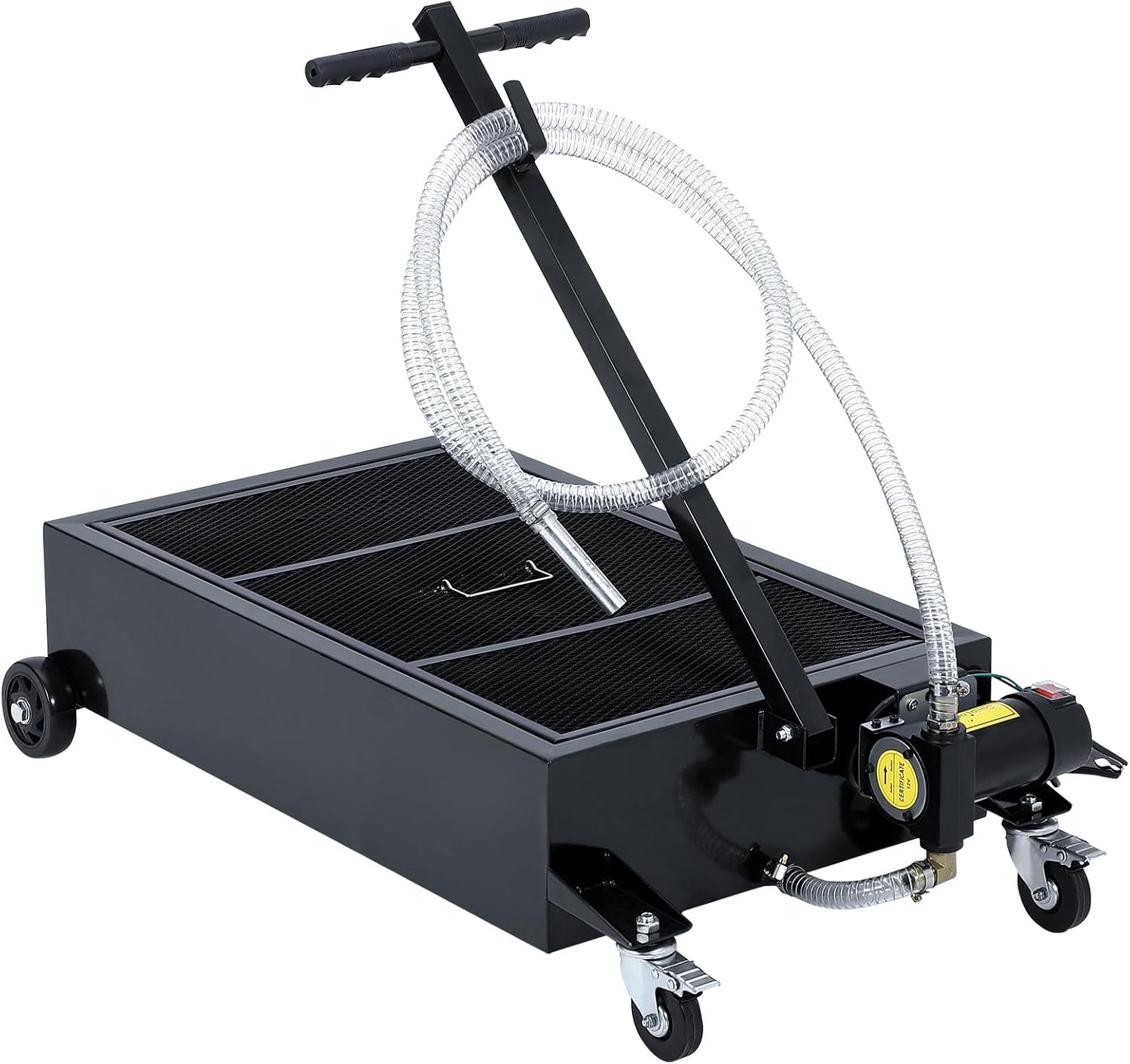 Low Profile Oil Drain Pan with 12V Pump for Easy Fluid Removal