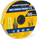 haisstronica 3:1 Heat Shrink Tubing 65FT Roll - Waterproof Seal