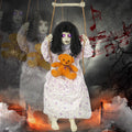 Halloween Hanging Swinging Girl Doll Decoration - Sound Activated