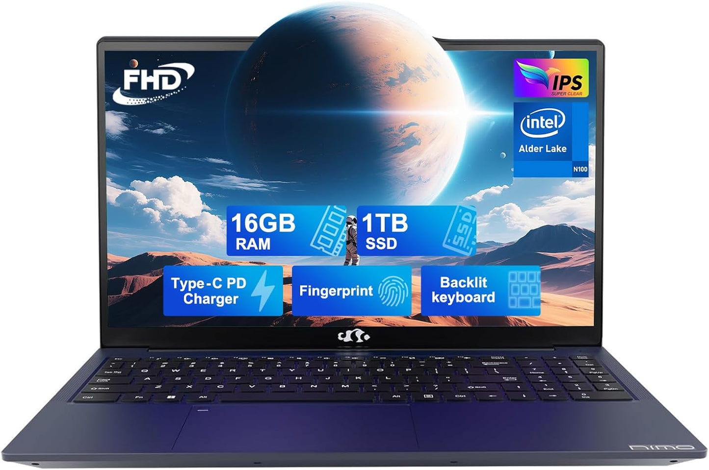 NIMO 15.6 FHD Laptop with 16GB RAM and 1TB SSD for Students