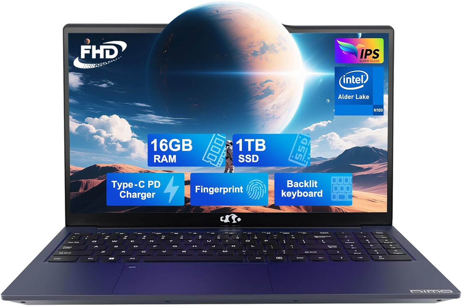 NIMO 15.6 FHD Laptop with 16GB RAM and 1TB SSD for Students