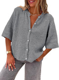 LILLUSORY Cropped Short Sleeve Cardigan Sweater - Lightweight Summer