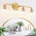 Bathroom Light Fixtures Gold Vanity Light 4 Light Wall Sconce