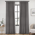 Back Tab Blackout Curtains 52 x 102 in Grey - 2 Panels Room Darkening