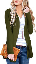 ULTRANICE Women's Long Sleeve Open Front Cardigan with Pockets