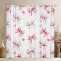 Feelyou Bow Pink Blackout Curtains for Girls Bedroom - Cute Bowknot