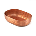 Hammered Gold Oval Serving Bowl 48 oz - Elegant Hand-Hammered