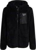 Girls Sherpa Fleece Jacket with Hood - Warm Teddy Coat for School