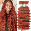 Human Boho Braiding Hair 6 Bundles 150g 22in Deep Wave - Natural Look