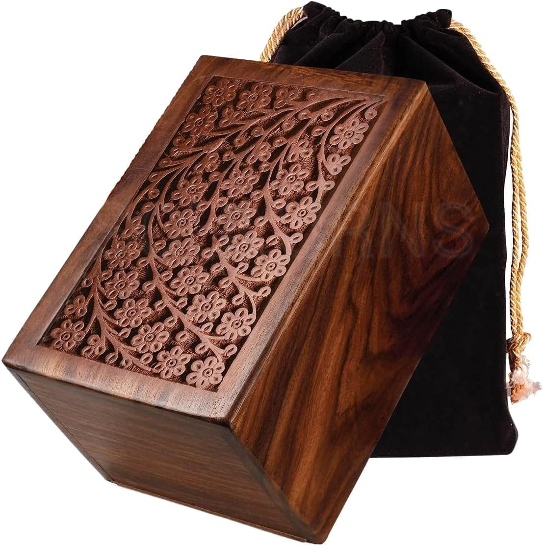 Tree of Life Cremation Urn for Human Ashes - Decorative Wood Urn