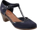 Easy Spirit Women Cara T-Strap Pump - Suede with Patent Trim